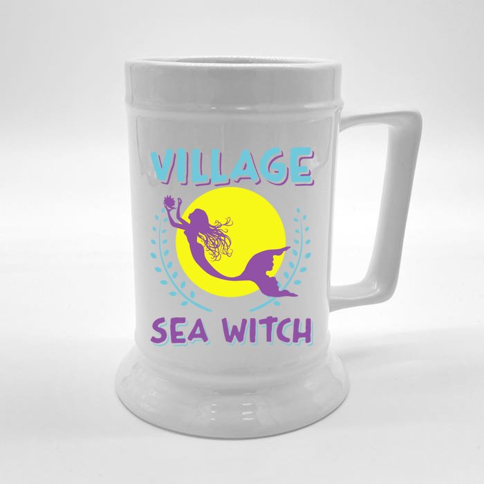 Village Sea Witch Mermaid Halloween Gift Front & Back Beer Stein