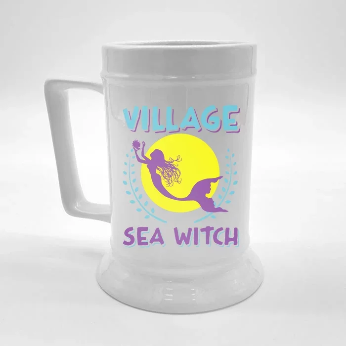 Village Sea Witch Mermaid Halloween Gift Front & Back Beer Stein