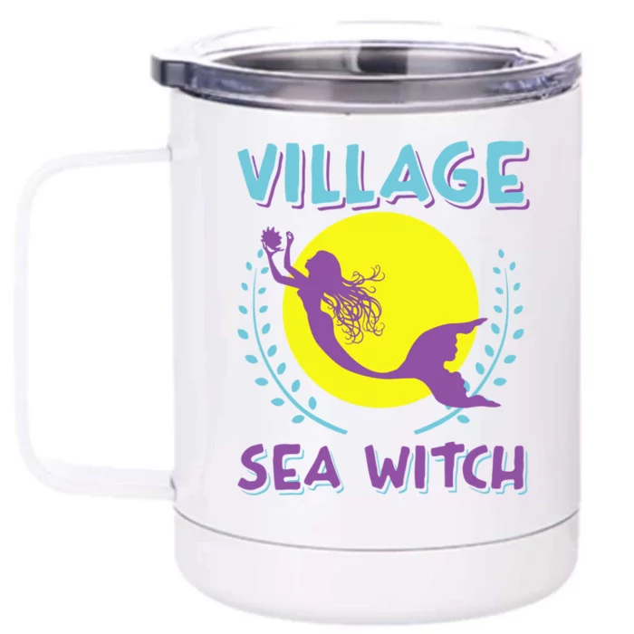 Village Sea Witch Mermaid Halloween Gift Front & Back 12oz Stainless Steel Tumbler Cup