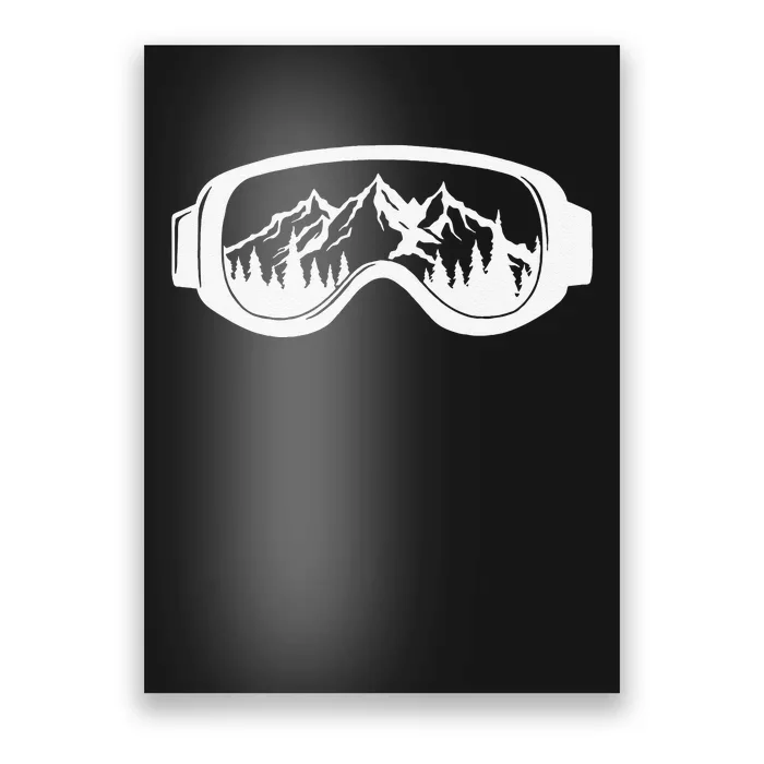 vintage Snowboarding Winter Sports Skiing Googles Poster