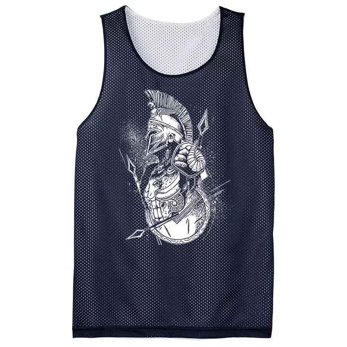 Vintage Spartan Warrior Mesh Reversible Basketball Jersey Tank