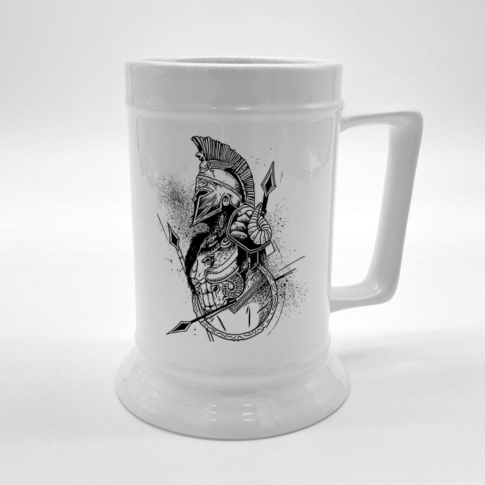 Vintage Spartan Warrior Front & Back Beer Stein