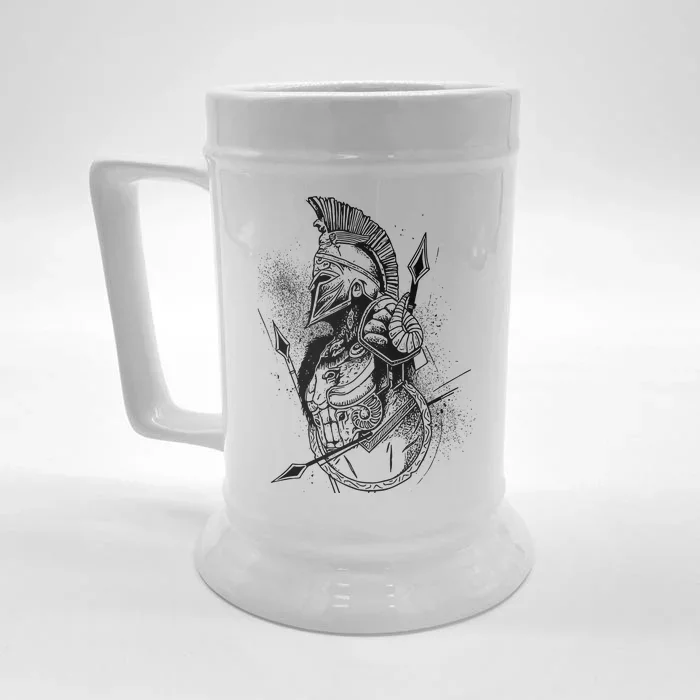 Vintage Spartan Warrior Front & Back Beer Stein