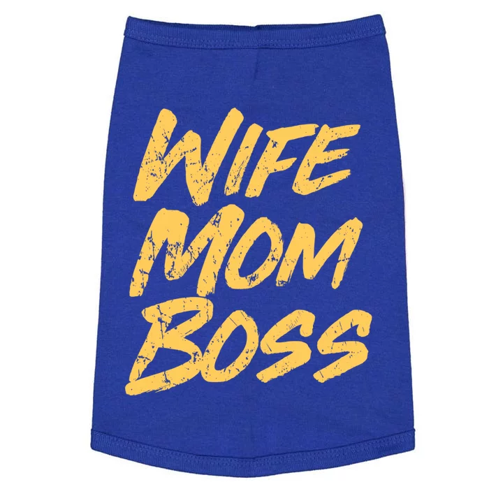 Vintage Stylish Wife Mom Boss Funny MotherS Day Gift Doggie Tank