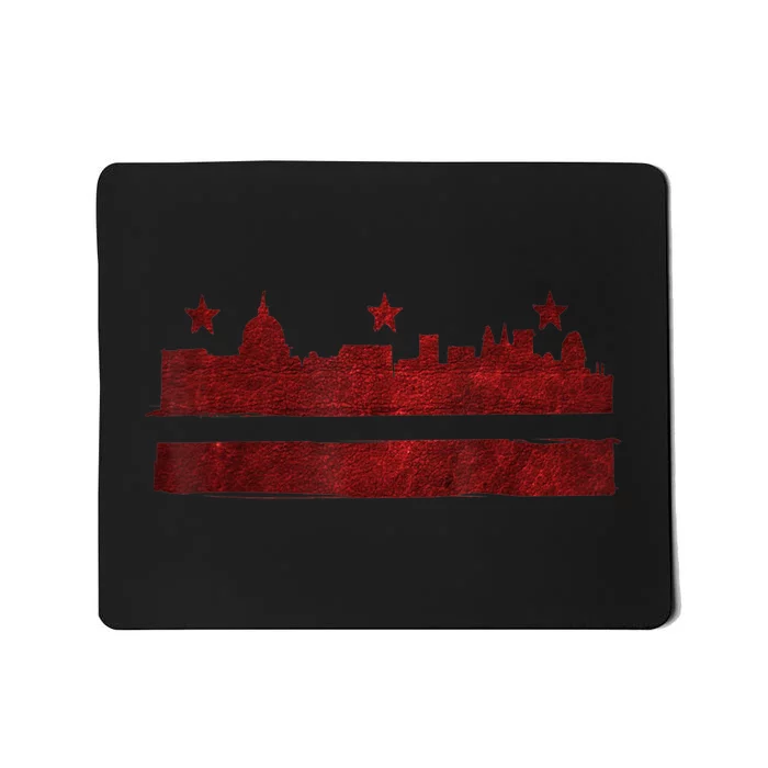 Vintage Skyline Washington Dc Flag Cities Usa Pride TShirt Mousepad