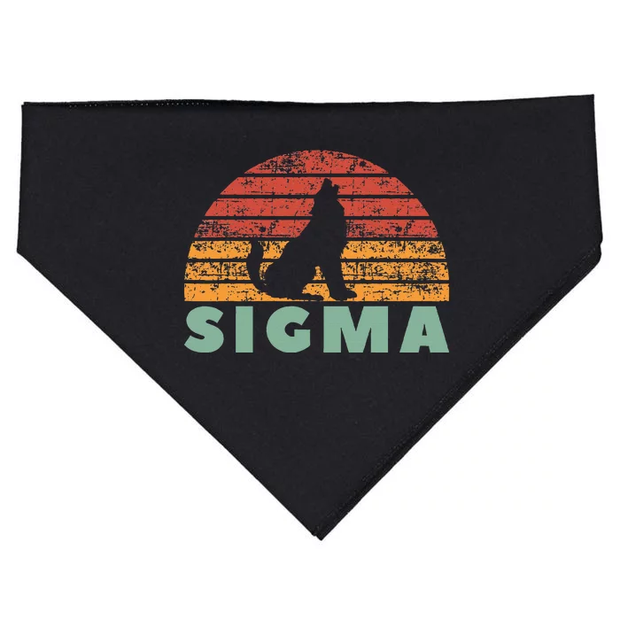 Vintage Sigma Wolf Retro Sigma Male USA-Made Doggie Bandana