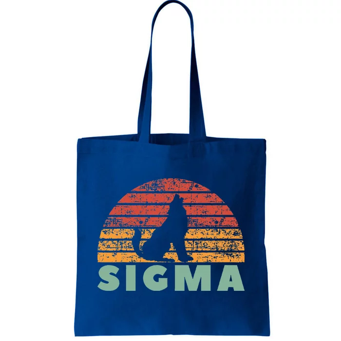 Vintage Sigma Wolf Retro Sigma Male Tote Bag