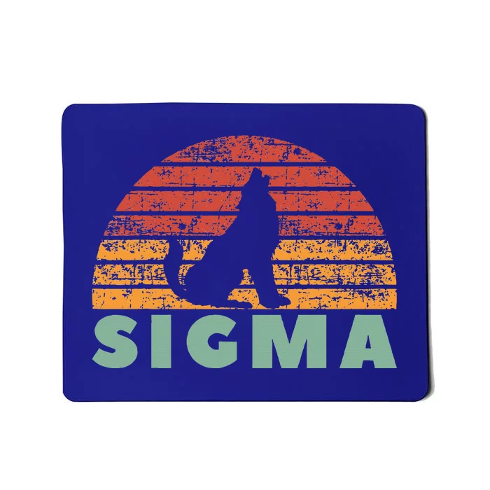 Vintage Sigma Wolf Retro Sigma Male Mousepad