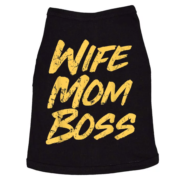 Vintage Stylish Wife Mom Boss Funny Mother's Day Doggie Tank