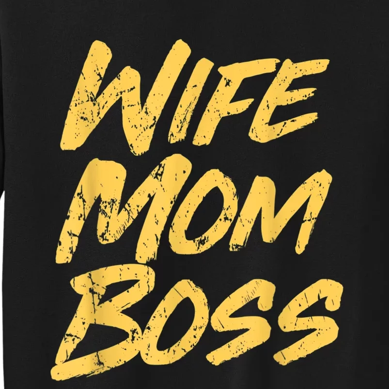 Vintage Stylish Wife Mom Boss Funny Mother's Day Tall Sweatshirt