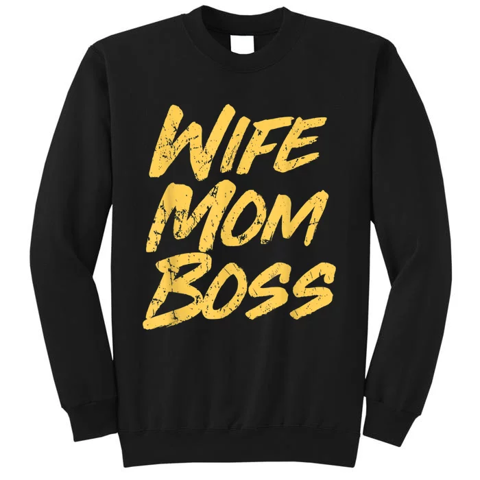 Vintage Stylish Wife Mom Boss Funny Mother's Day Tall Sweatshirt