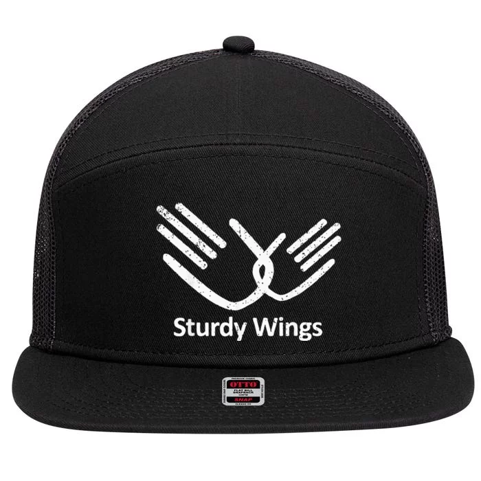 Vintage Sturdy Wings 7 Panel Mesh Trucker Snapback Hat