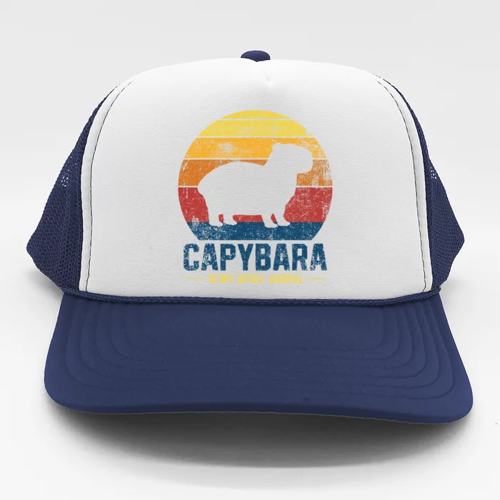 Vintage Style Wildlife Animal Respect The Capybara Trucker Hat