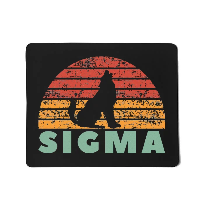 Vintage Sigma Wolf Retro Sigma Male Mousepad