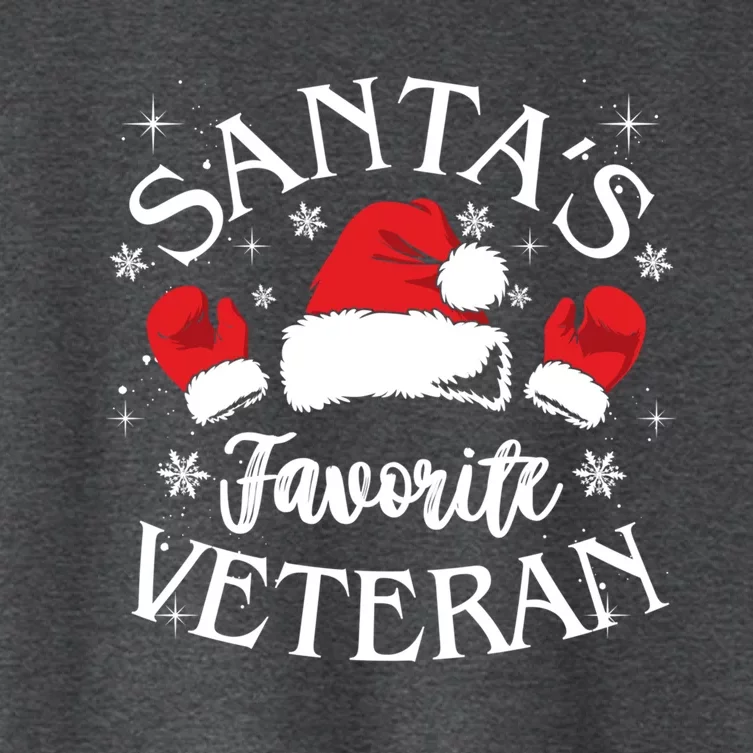 Veteran Santa Xmas Santa's Favorite Veteran Santas Favorite Great Gift Women's Crop Top Tee