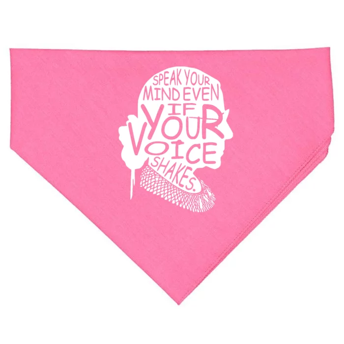 Vintage Speak Your Mind Even If Your Voice Shakes USA-Made Doggie Bandana