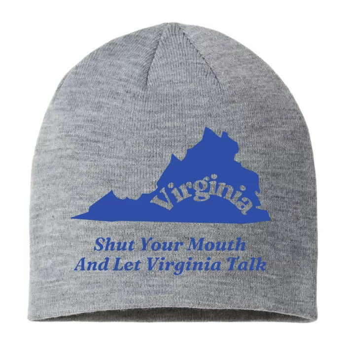 Virginia Shut Your Mouth And Let Virginia Talk 8 1/2in Sustainable Knit Beanie