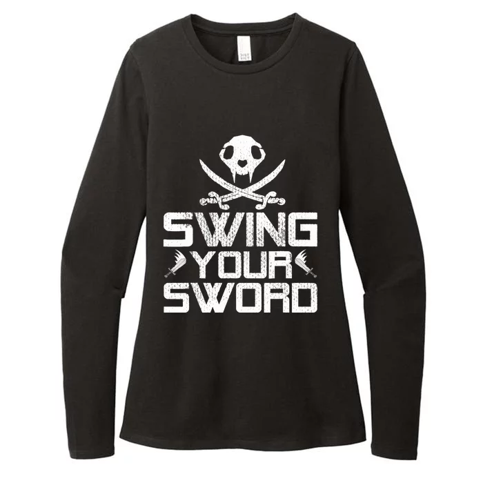 Vintage Swing Your Sword Womens CVC Long Sleeve Shirt