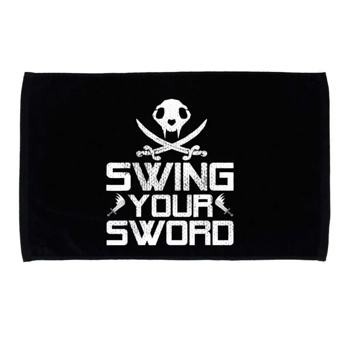 Vintage Swing Your Sword Microfiber Hand Towel