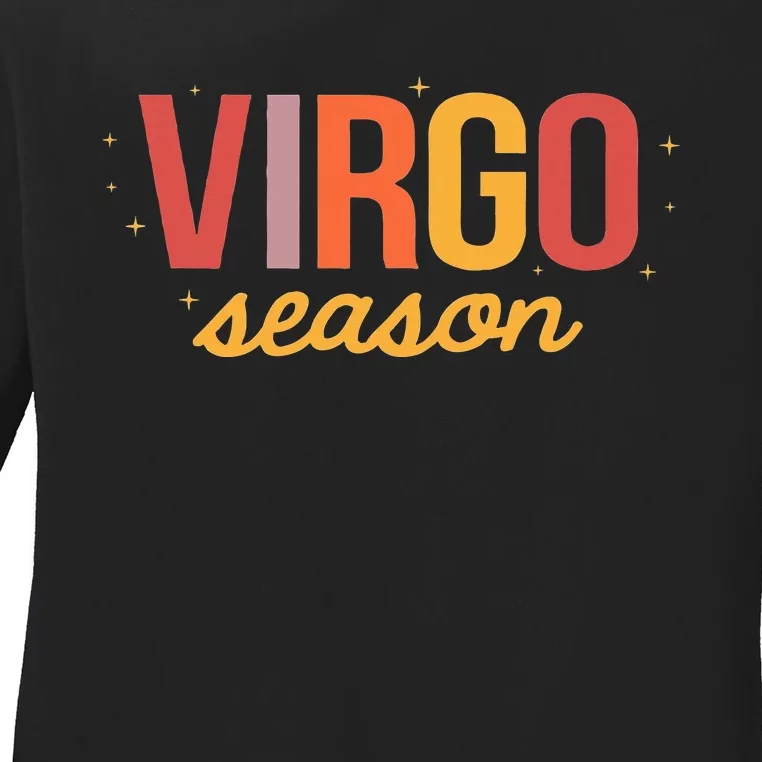 Virgo Season Zodiac Sign Horoscope August September Birthday Ladies Long Sleeve Shirt