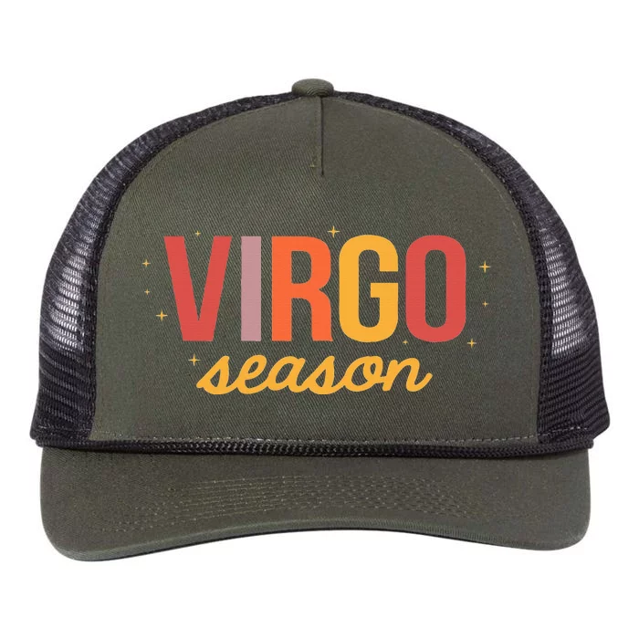 Virgo Season Zodiac Sign Horoscope August September Birthday Retro Rope Trucker Hat Cap