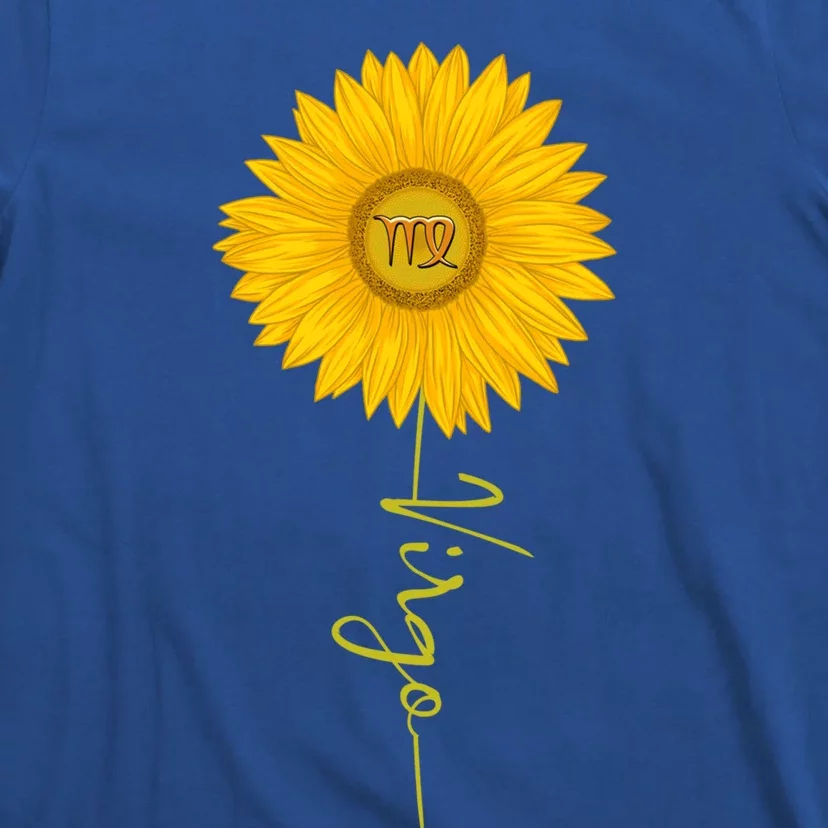 Virgo Sunflower Zodiac Sign Floral Horoscope Gift T-Shirt