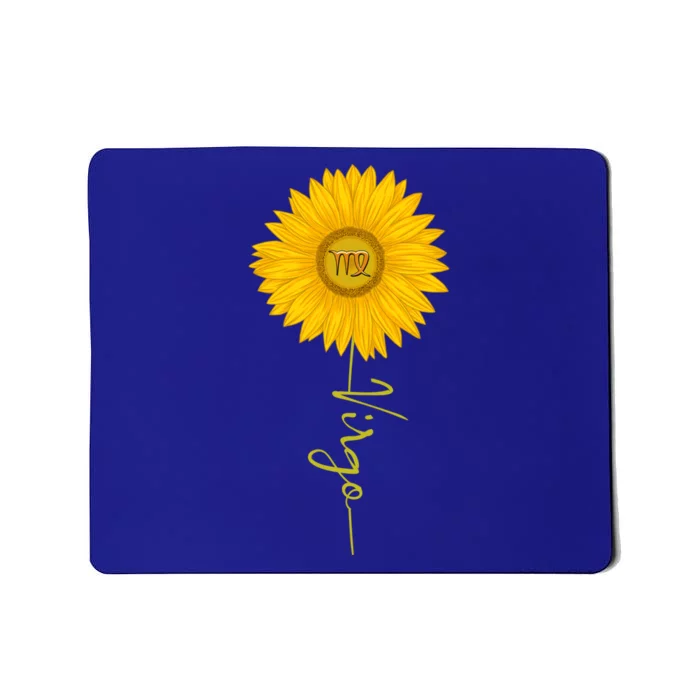 Virgo Sunflower Zodiac Sign Floral Horoscope Gift Mousepad