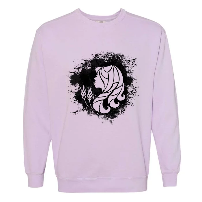 Virgo Symbol Zodiac Horoscope Star Sign Virgo Gift Garment-Dyed Sweatshirt