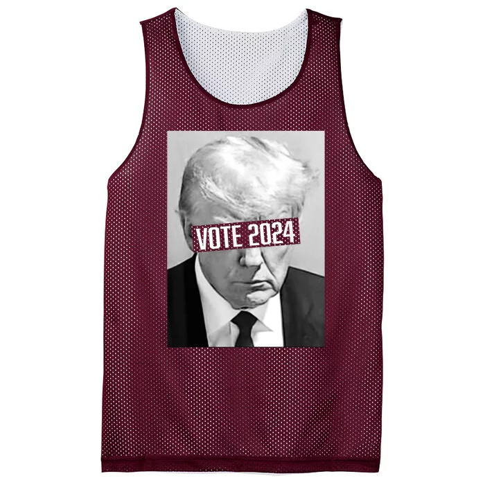 Vote Trump 2024 Mug Shot Trump Mug Shot Trump 24 Mesh Reversible Basketball Jersey Tank