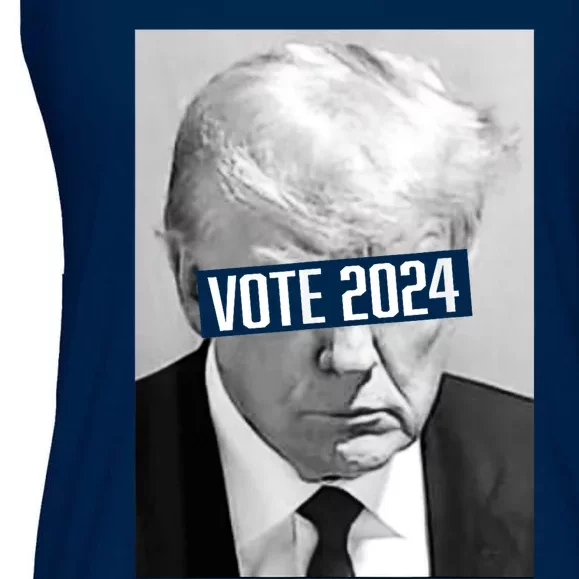 Vote Trump 2024 Mug Shot Trump Mug Shot Trump 24 Ladies Essential Flowy Tank