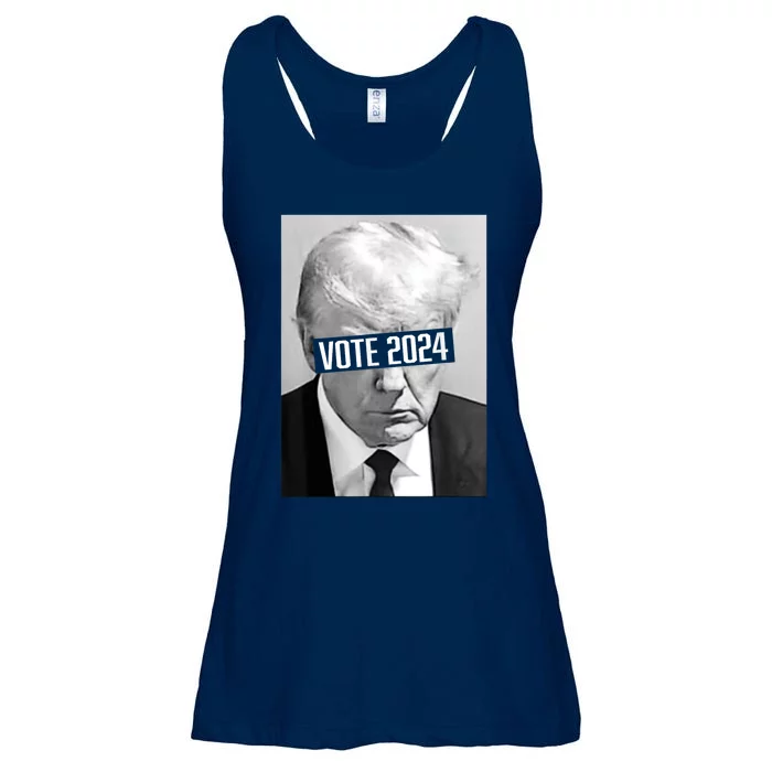 Vote Trump 2024 Mug Shot Trump Mug Shot Trump 24 Ladies Essential Flowy Tank