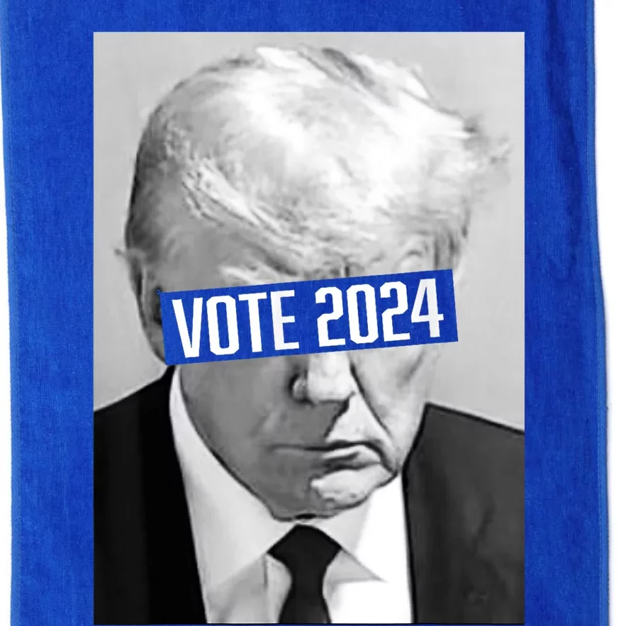 Vote Trump 2024 Mug Shot Trump Mug Shot Trump 24 Platinum Collection Golf Towel