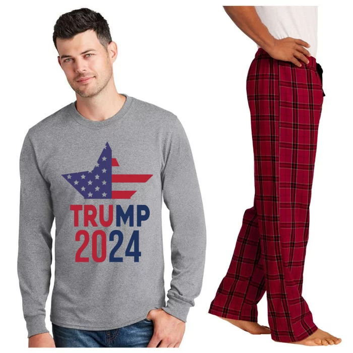 Vote Trump 2024 Usa Election Long Sleeve Pajama Set