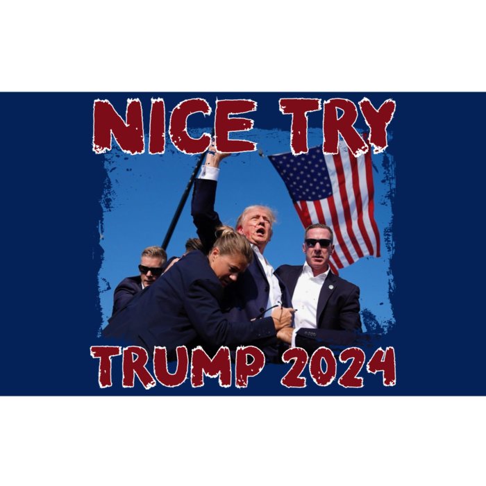 Vintage Trump 2024 Nice Try Bumper Sticker