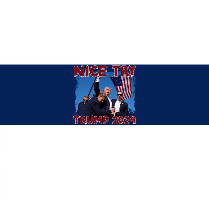 Vintage Trump 2024 Nice Try Bumper Sticker