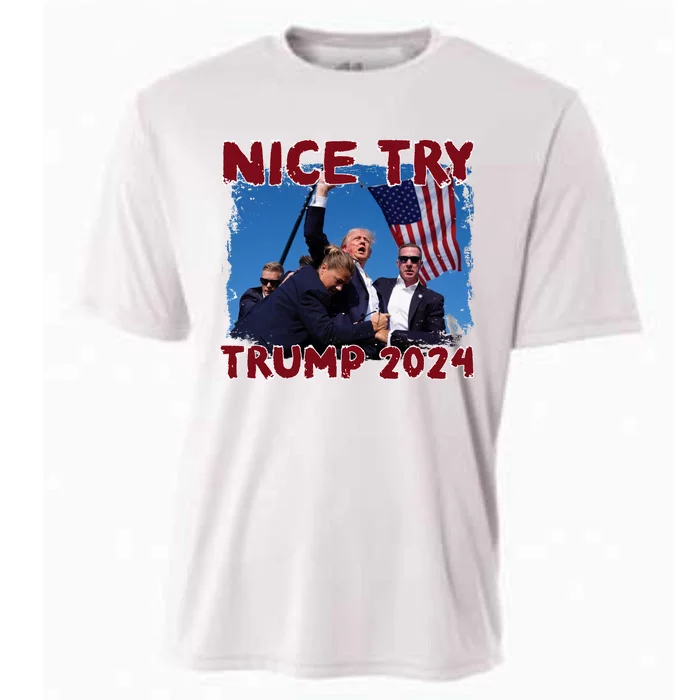 Vintage Trump 2024 Nice Try Cooling Performance Crew T-Shirt