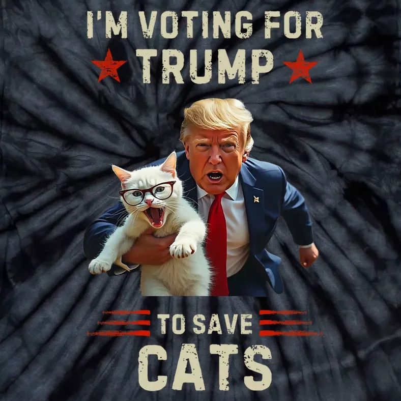 Vote Trump 2024 To Save Cats From Being Eaten Tie-Dye T-Shirt