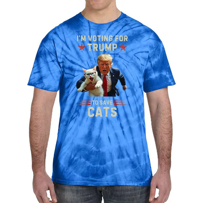 Vote Trump 2024 To Save Cats From Being Eaten Tie-Dye T-Shirt