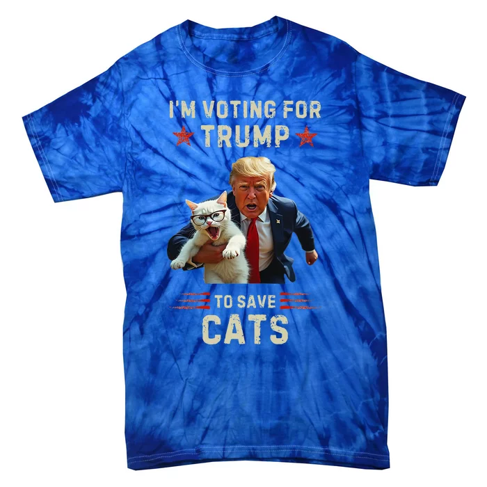 Vote Trump 2024 To Save Cats From Being Eaten Tie-Dye T-Shirt