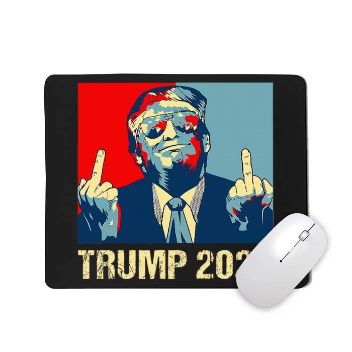 Vintage Trump 2024 Middle Finger ILl Be Back Election 2024 Mousepad