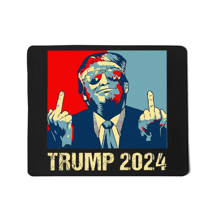 Vintage Trump 2024 Middle Finger ILl Be Back Election 2024 Mousepad