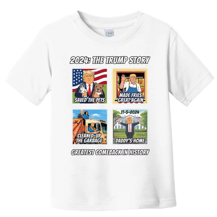 Victory Trump 2024 Greatest Comeback Inauguration Keepsake Toddler T-Shirt