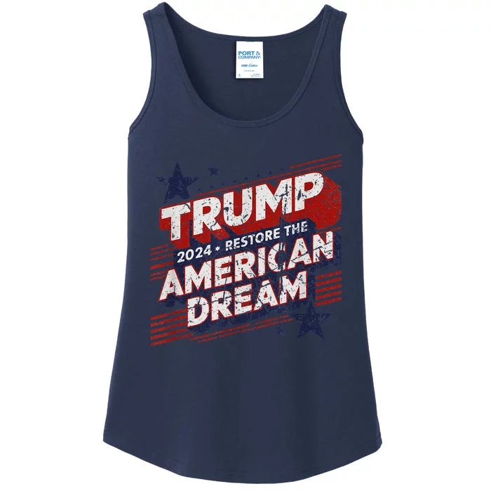 Vintage Trump 2024 Restore American Dream Ladies Essential Tank