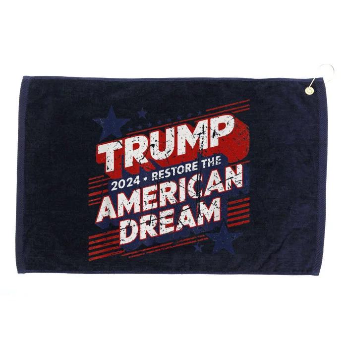 Vintage Trump 2024 Restore American Dream Grommeted Golf Towel