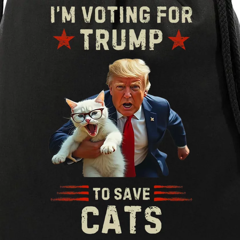 Vote Trump 2024 To Save Cats From Being Eaten Drawstring Bag