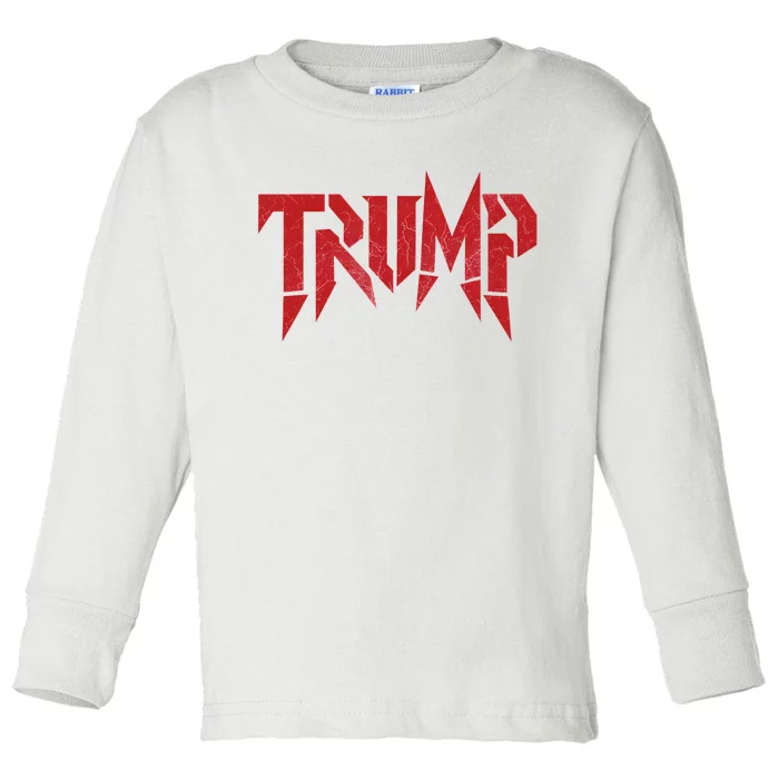 Vintage Trump 2024 Milwaukee Style Toddler Long Sleeve Shirt