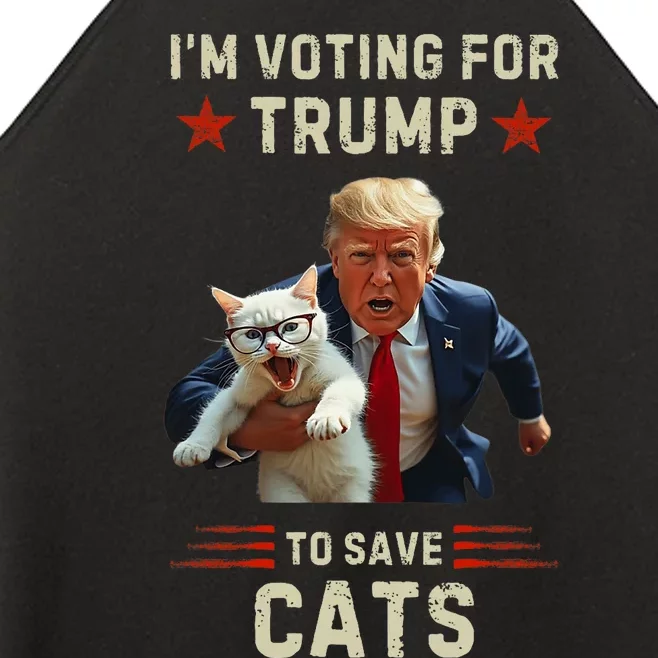 Vote Trump 2024 To Save Cats From Being Eaten Women’s Perfect Tri Rocker Tank