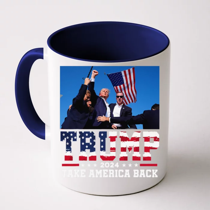 Vintage Trump 2024 For President Vp Usa Election Patriotic Front & Back Coffee Mug