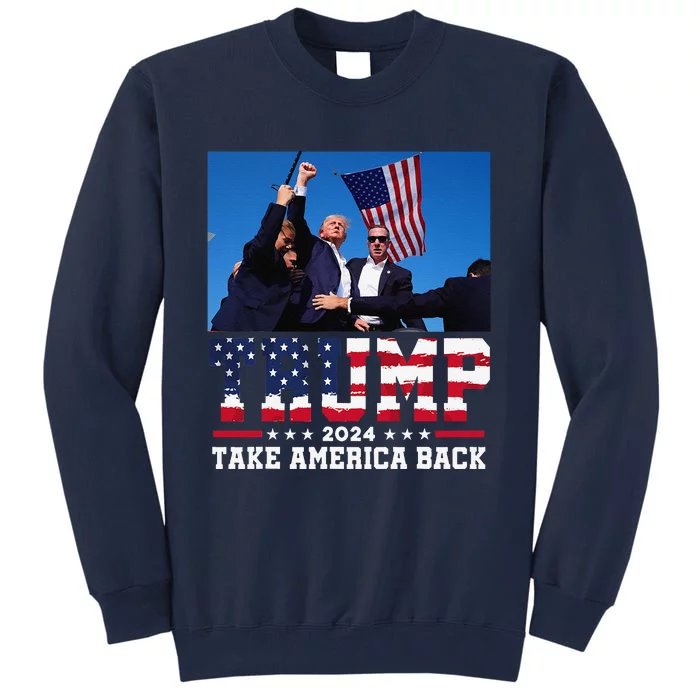 Vintage Trump 2024 For President Vp Usa Election Patriotic Tall Sweatshirt