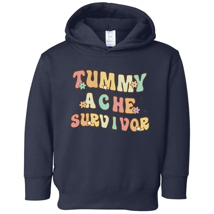 Vintage Tummy Ache Survivor Toddler Hoodie